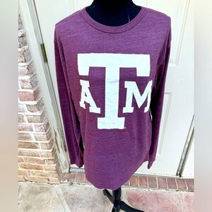 Texas A&M, Long Sleeve, Maroon, Top, Size Medium